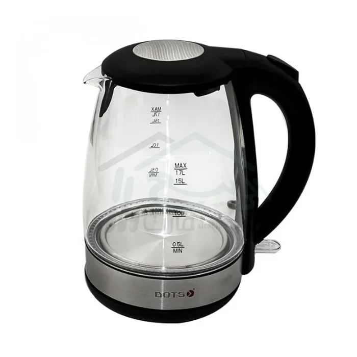 غلاية مياة كهربائية دوتس لاسلكية - 2000 وات - زجاج KDG-008 غلاية مياة كهربائية