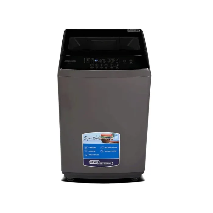 غسالة علوية 16 كيلو سوبر جنرال - فضي Ksgw1624s غسالة علوية