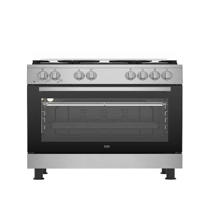 فرن غاز بيكو 90*60 - امان كامل - 5 شعلات - ستيل GG15125FXNS فرن غاز بيكو