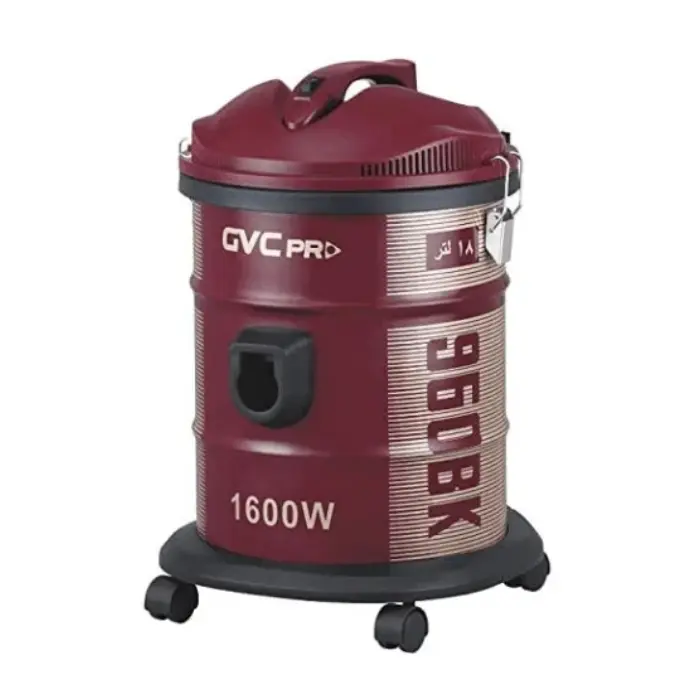مكنسة برميلمكنسة برميل كهربائية جي في سي برو 1600 وات - 18 لتر - أحمر Gvc-1600 مكنسة برميل