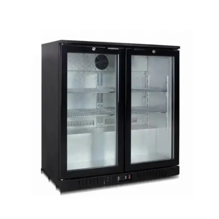 ثلاجة عرض بانكول بابين زجاجي باك بار - أسود BB-210D (SB) ثلاجة عرض