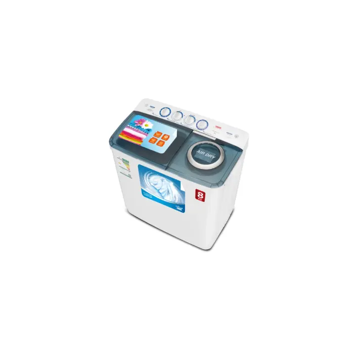 غسالة 8 كيلو هام حوضين - أبيض Hwm8000-21n غسالة 8 كيلو