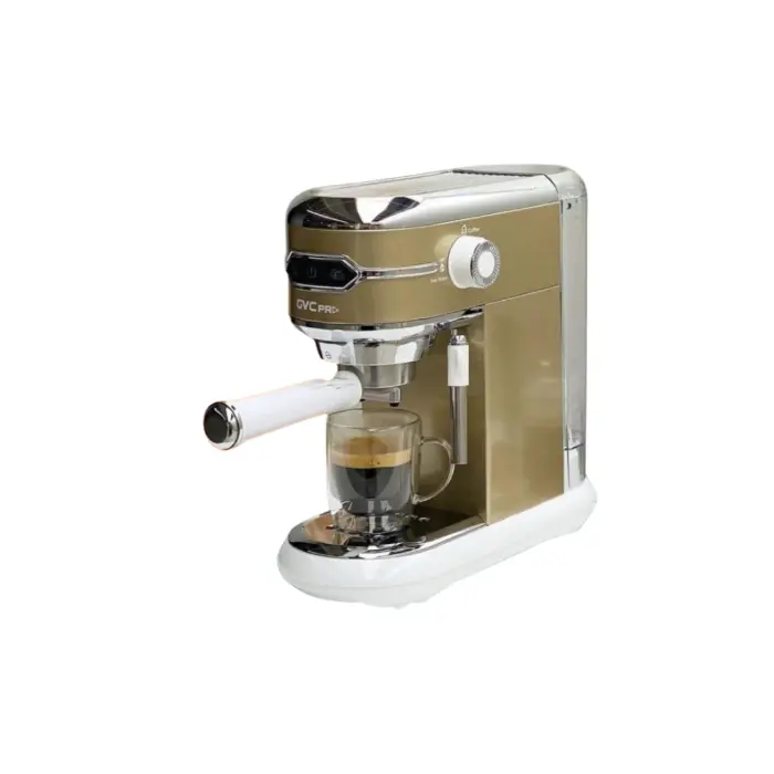 محضرة القهوة اسبريسو جي في سي برو 1400 وات - ذهبي Gvcm-1905 محضرة القهوة