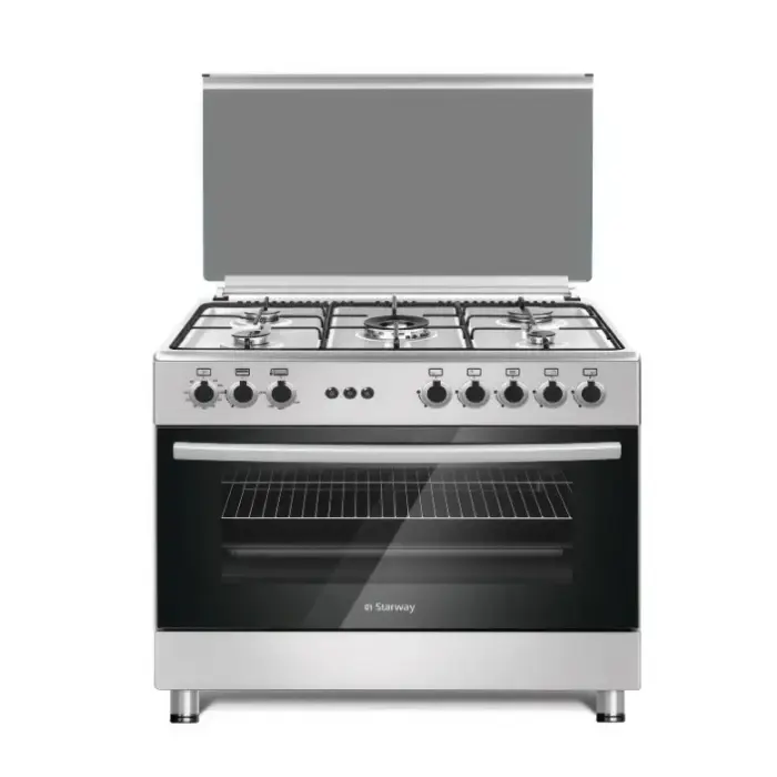 فرن غاز ستار واي 5 عيون 60*90 – ستيل SWFC9605-IM فرن غاز