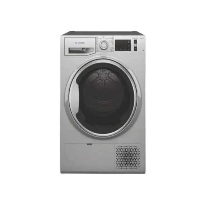 مجفف ملابس اريستون 9 كيلو أمامية مع مكثف - فضي NTSM119X2SSK60HZ مجفف ملابس