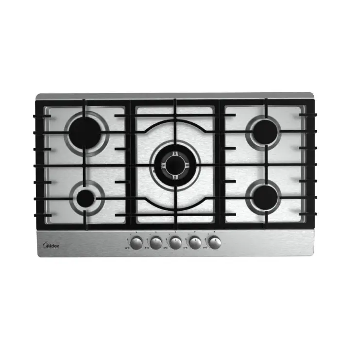 موقد غاز بلت ان ميديا 5 شعلات - 90 سم -فضي 90SQ005 موقد غاز