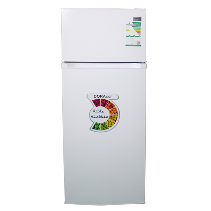 ثلاجة بابين دورا سات 7.3 قدم - أبيض