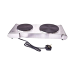 موقد متنقل نيكاي كهربائي 2 عين - 2500 وات - فضي