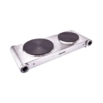 ⁦موقد متنقل نيكاي كهربائي 2 عين - 2500 وات - فضي⁩ - الصورة ⁦3⁩