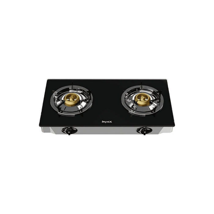 موقد غاز امبكس زجاجي 2 شعلة - أسود