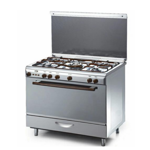 فرن 5 عيون غاز كريازي - 80*60 سم - أمان كامل 