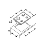 سطح غاز ROSIERES بلت ان 60سم 4 شعلات - ستيل