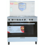 فرن غاز دورا 5 عيون 60*90 سم - بشواية - ستيل