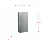 ثلاجة 18 قدم سوبر جنرال بابين No Frost - ستيل