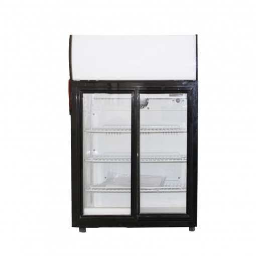 ثلاجة بانكول عرض 2باب زجاج _ أسود