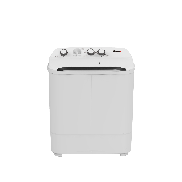 غسالة حوضين دورا 7 كيلو - أبيض