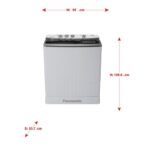 غسالة ملابس حوضين باناسونيك – أبيض