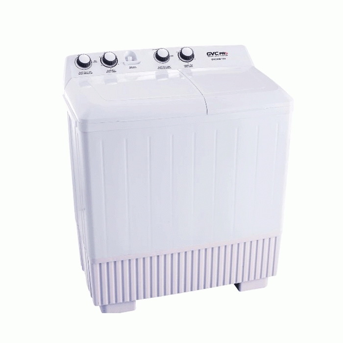 غسالة ملابس حوضين 12 كيلو جي في سي برو - أبيض