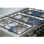 فرن غاز دورا 5 عيون 60*90 سم -بشواية -امان كامل-ستيل