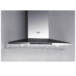 شفاط مطبخ هرمي جداري بيلا 90 سم –3سرعات–ستيل