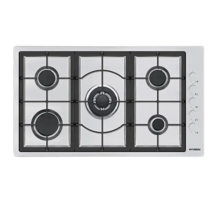 مسطح غاز بلت ان هيونداى 90 سم - 5 شعلات - ستيل H-GH915-L مسطح غاز بلت ان