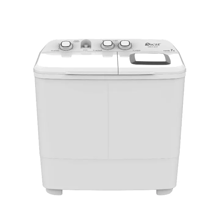 غسالة 7 كيلو حوضين اوسكار ــ أبيض OWM70SAXS غسالة 7 كيلو