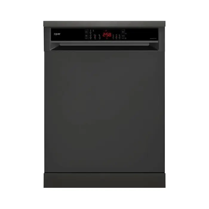 غسالة اطباق اكسبير 15 مكان ــ 7 برامج ــ رمادي XPDW1577VTK غسالة اطباق