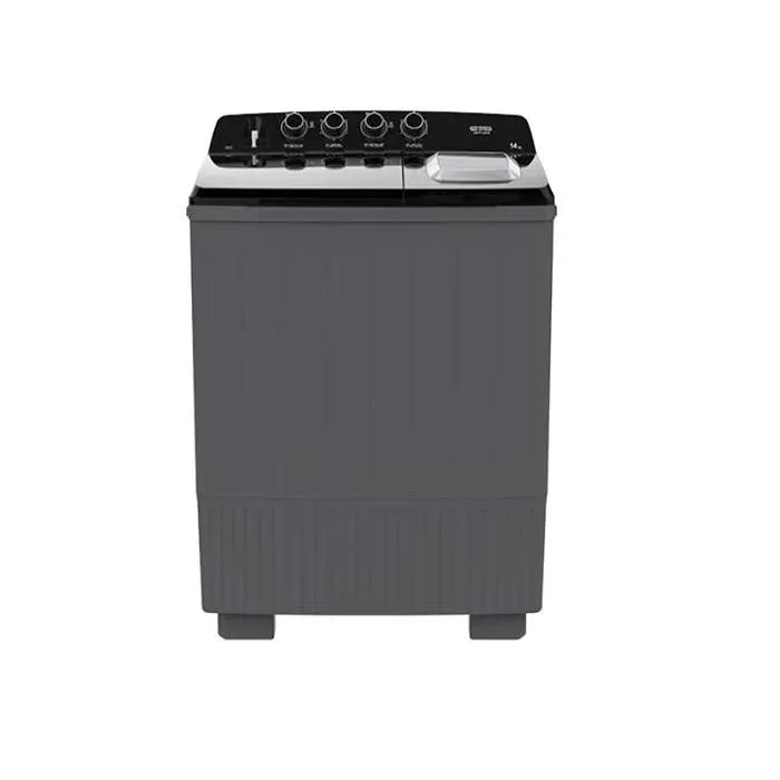 غسالة جنرال سوبريم 14 كيلو حوضين -أسود*رمادي GSTT14XTB غسالة جنرال سوبريم