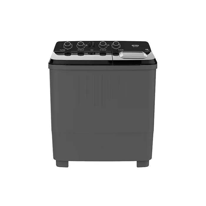 غسالة جنرال سوبريم حوضين 10 كيلو -رمادي*أسود GSTT10XTB غسالة جنرال سوبريم