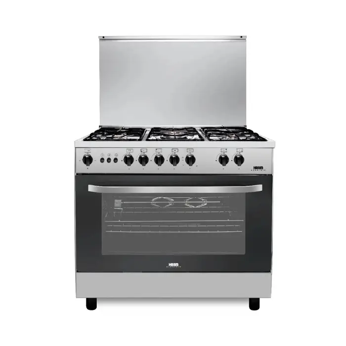 فرن غاز هام 5 عيون 55*80 سم - أمان كامل -ستيل HM80GF-20 فرن غاز