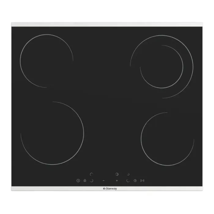 بوتاجاز كهربائي بلت ان ستار واي 60 سم - 4 عيون - أسود SW4VC بوتاجاز كهربائي