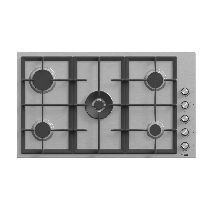 سطح بلت ان غاز جي ال جنرال 60*90 سم - 5 شعلات - ستيل BL221 سطح بلت ان