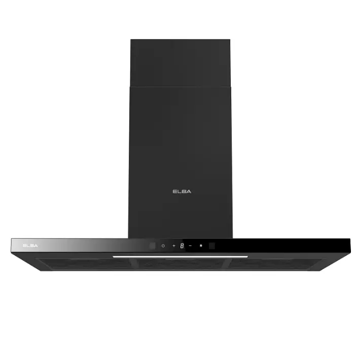 شفاط مطبخ قوي 90 سم جداري البا حرف T - أسود T90-TOUCH 1200 شفاط مطبخ