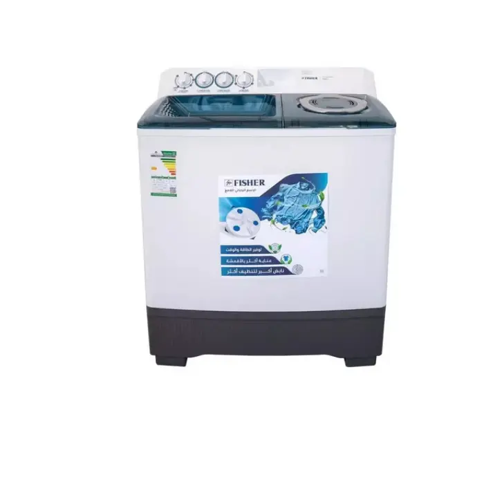 غسالة 14 كيلو فيشر حوضين -ابيض FW-P14000N1 غسالة 14 كيلو