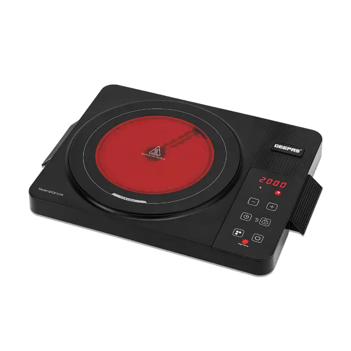 طباخ كهرباء جيباس 2000 وات - 1 شعلة - أسود GIC6101 طباخ كهرباء