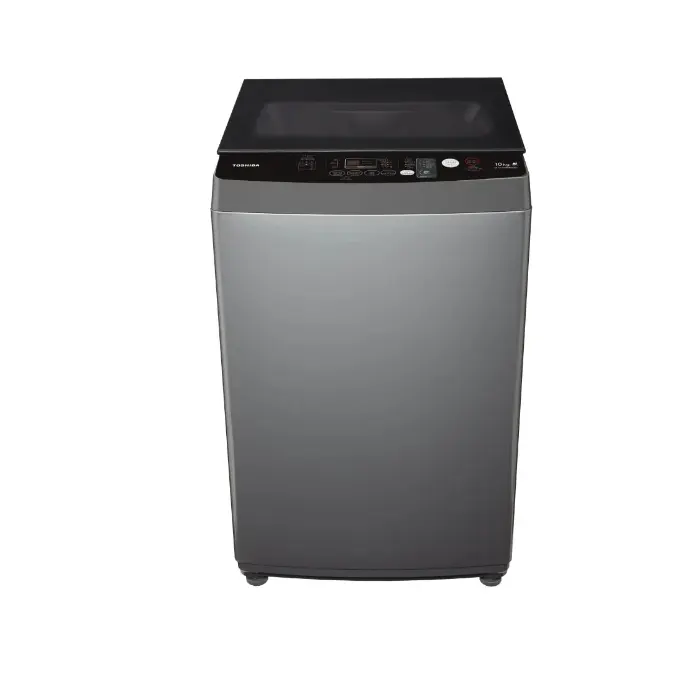 غساله 10 كيلو اتوماتيك علوية توشيبا 8 برامج - سلفر AW-M1100PUPBB(SG) غساله 10 كيلو
