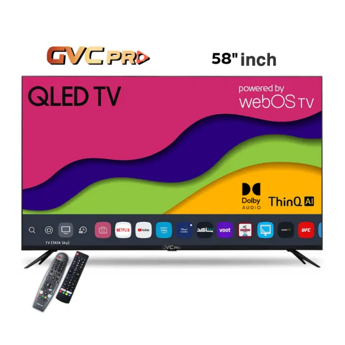 شاشة 58 بوصه جي فى سي برو QLED 4K UHD سمارت GVC-60WQ8100 شاشة 58 بوصه